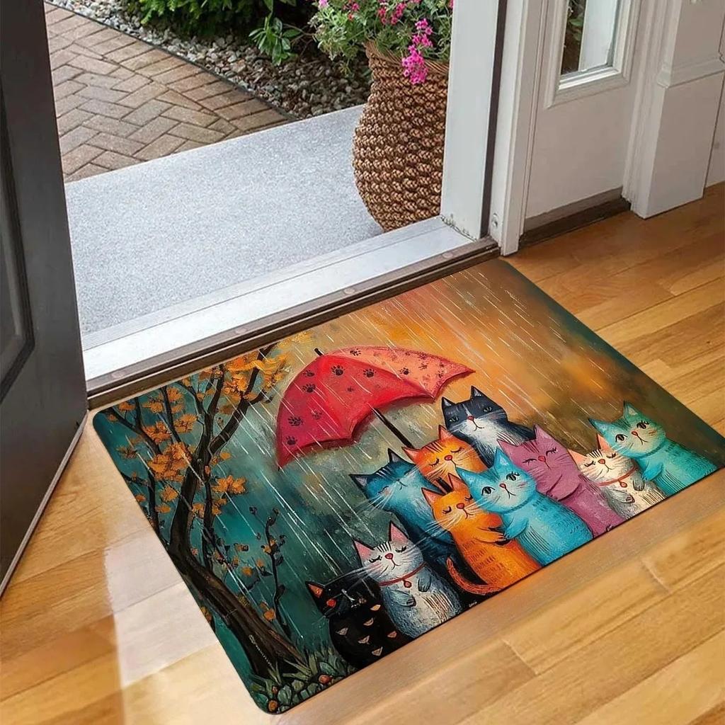 1PC Teddy Dog Pattern Door Mats Kitchen Rugs Non-Slip Pop arts design Bedroom Rugs Bath Mat Carpet for Home Sink Laundry Decor