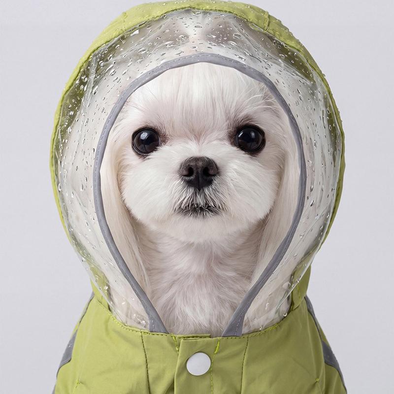 Popular Dog Raincoat Small And Medium-sized Dog Rainy Day Outdoor Clothes Teddy All Inclusive Waterproof Four Legged Clothes