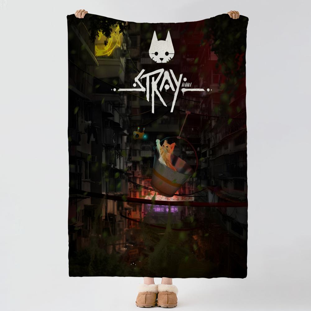 Игровое одеяло S-Stray-y Throw из толстого комфортного фланеля, для использования в различных ситуациях, в помещении и на улице, для дневного сна