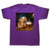 Golden Retriever Drinking Beer Funny Dog meme T-shirts Men Women's Fashion Casual Tshirt Loose Oversized Streetwear T Shirt