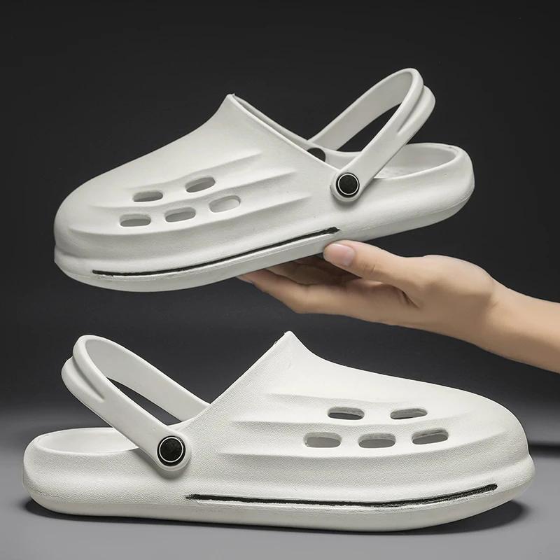 Fashion 2024 Summer New Men Outdoor Sandals Garden Clogs Male Casual Shoes Fashion Water Shoes Luxury Sandals Comfort Home Soft Slippers