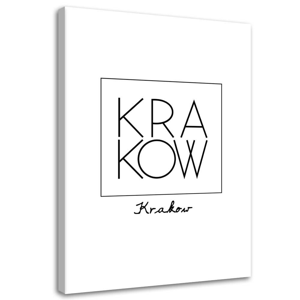 Canvas print, Krakow inscription