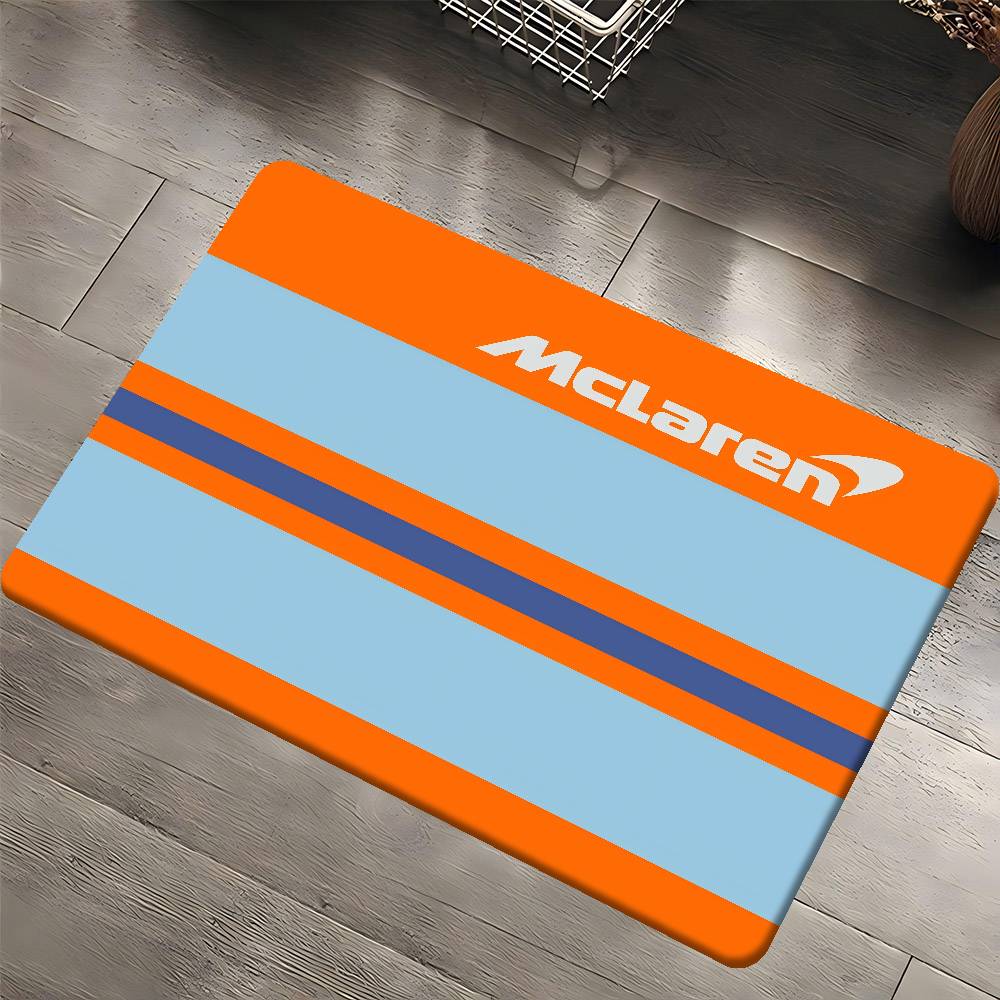 LOGO M-McLaren Floor Mat Rectangle Anti-slip Home Soft Badmat Front Door Indoor Outdoor Mat Hotel Decor Mat