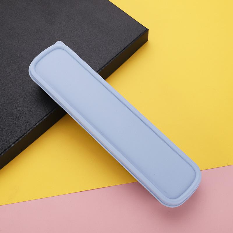 Wheat Straw Tableware Box Multicolor Portable Cutlery Case Spoon Fork Storage Box Students Household Dinnerware Bag Kitchen Tool