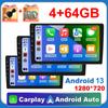 2 Din автомагнитола Android 13 Car Radio 64G Autoradio 7/9/10 дюймов Универсальный androidGPS BT Центральная мультимедийная интеллектуальная система автомобиля