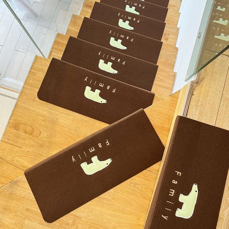 Светящиеся самоклеящиеся коврики на ступени лестницы - Соединяемые, без клея, коврики для защиты массива дерева