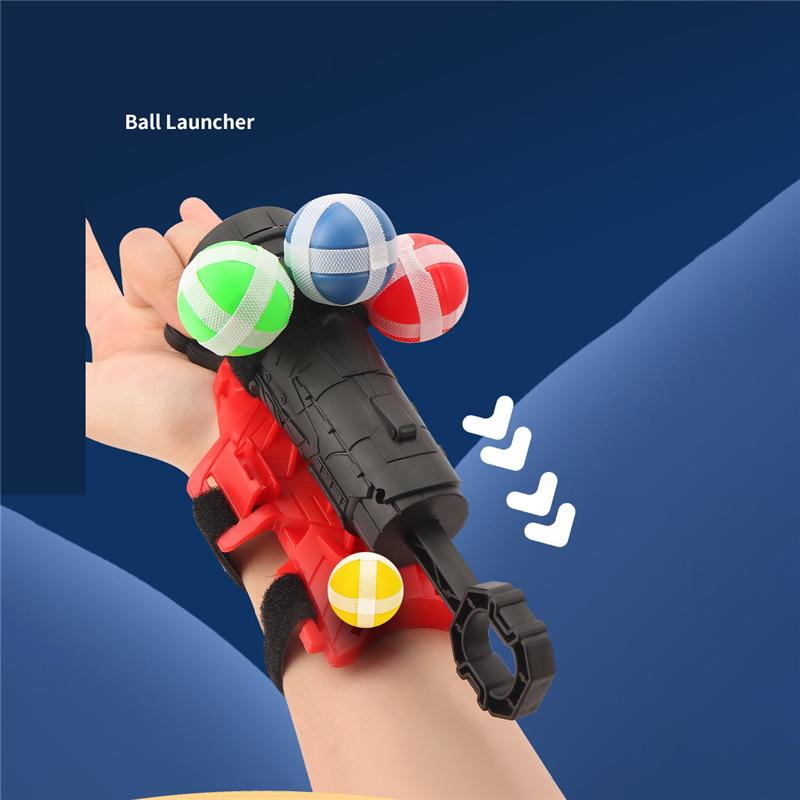 Мультяшные липкие шариковые пистолеты на запястье катапульта метательная мишень для стрельбы по мишеням пусковая установка для детской вечеринки интерактивная игра уличные спортивные игрушки