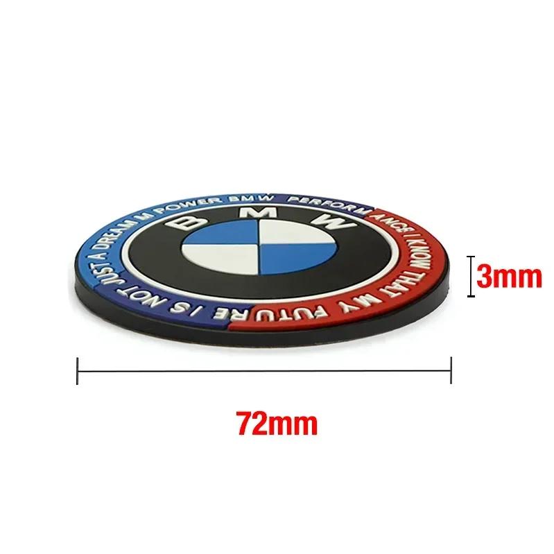 KXUOB1 Car Sticker 2/4Pcs Car Coasters Silicone Anti-Slip Water Cup Mat Drink Pad For BMW 1 3 4 5 7 Series X3 X5 X7 G30 G32 G01 G02 G05