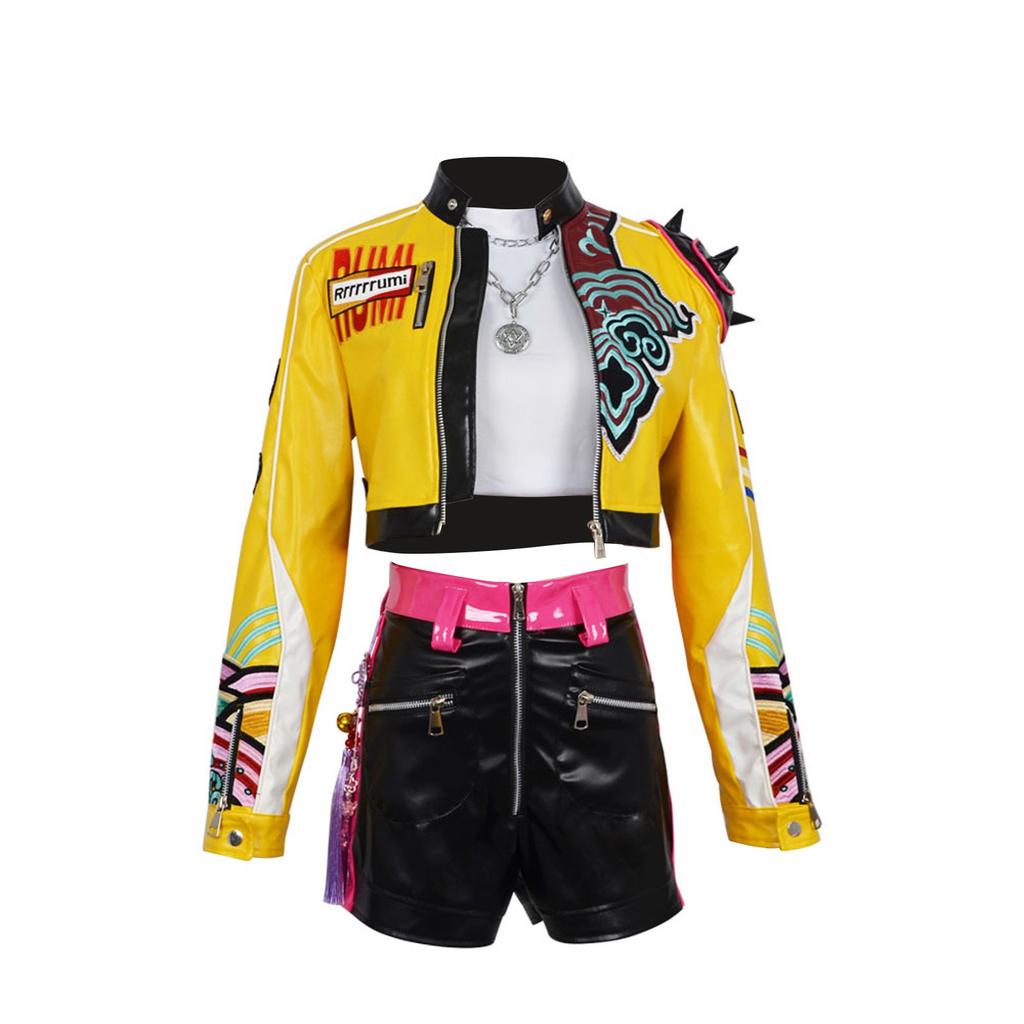 Популярные фильмы K-pop Мира Зои Руми Охотники на демонов Тот же стиль Взрослый костюм Женский Молодая девушка Хэллоуин Косплей Наряды для выступлений