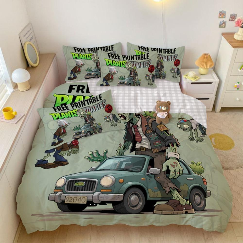Zombie Games Duvet Cover pillowcase Bedding Bedroom Decoration Children Gift adult Single Double bed Large SizeZip Duvet Cover