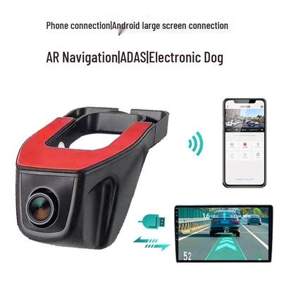 Автомобильный видеорегистратор с двумя камерами, навигацией дополненной реальности и предупреждениями ADAS - Запись спереди и сзади