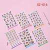 6sheets /Bag Cute Cartoon Children Stickers Transparent Pvc Stickers Waterproof Stickers Creative Bagged Animal World Stickers