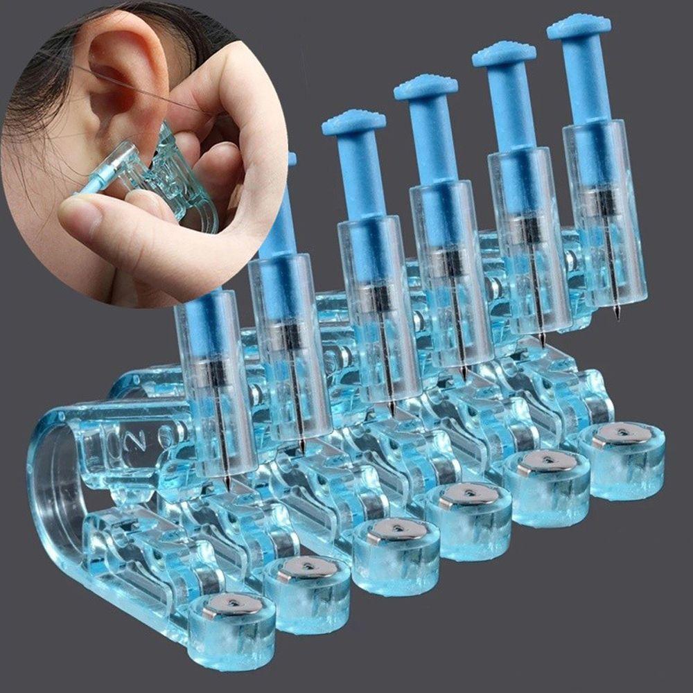Transparent Blue Nose Ear Piercing Tool Ear Nail Tool Wearing Ear Device Earring Piercer Machine