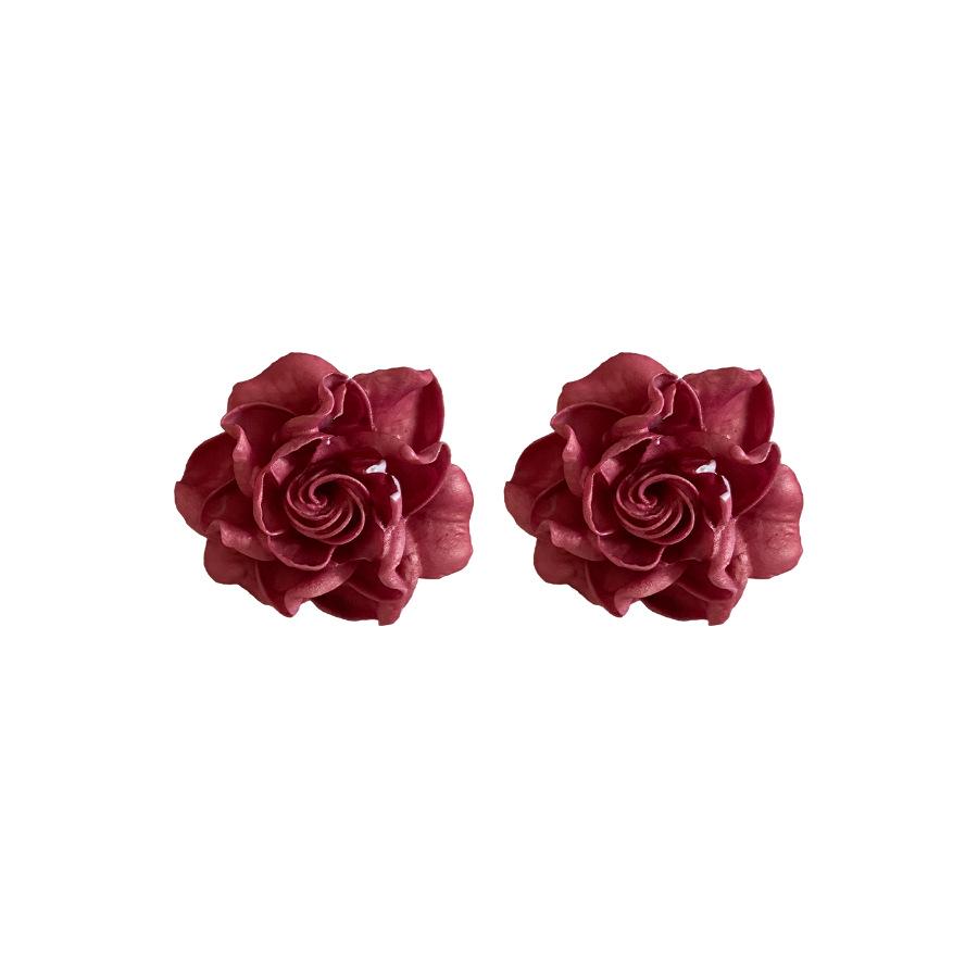 Высококачественные трехмерные цветочные серьги из смолы - Элегантные, Универсальные, Модные