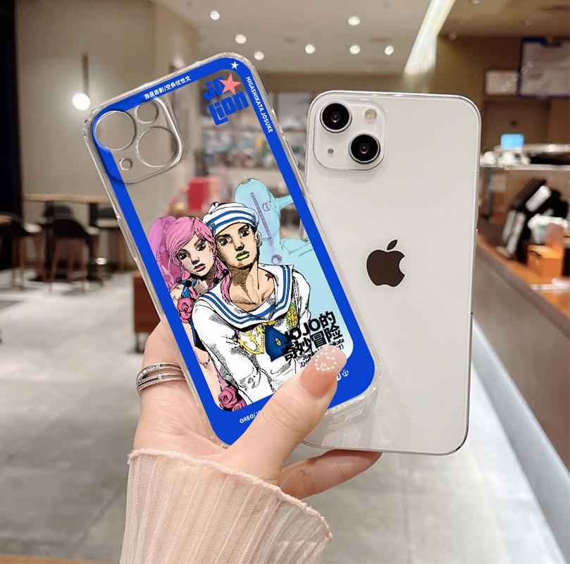 JOJO Johnny STEEL BALL RUN Phone Case For Apple iPhone 14 13 12 11 SE XS XR X 7 8 6 5 Pro Plus MAX 2020 Transparent Cover