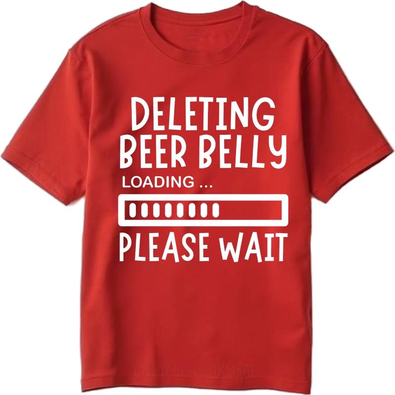 Большой размер Летняя футболка для нее Удаление пивного живота Загрузка Пожалуйста, подождите Короткий рукав Дышащие футболки с круглым вырезом Хлопковый топ