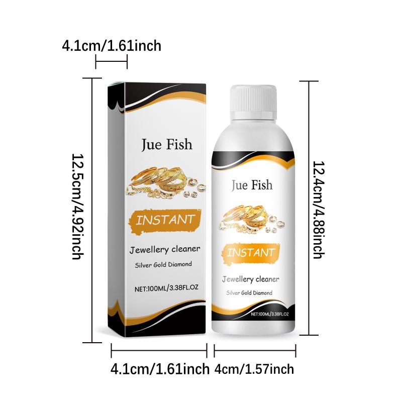100 мл Раствор для чистки ювелирных изделий Для золота, серебра, очков, часов, колец, полировки бриллиантов, удаления грязи, придания блеска Для ультразвуковой машины