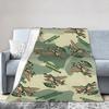 Bombardino Crocodilo Italian Brainrot Blanket Fleece Funny Meme Soft Throw Blankets for Airplane Travel Bedding Quilt