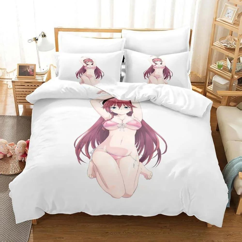 Прочные Уютные Односпальные Полуторные Полные Queen King 3D Печать Аниме Lilith Asami Trinity Seven Размеры Кровати Взрослый Детский Спальный Гарнитур Покрывало
