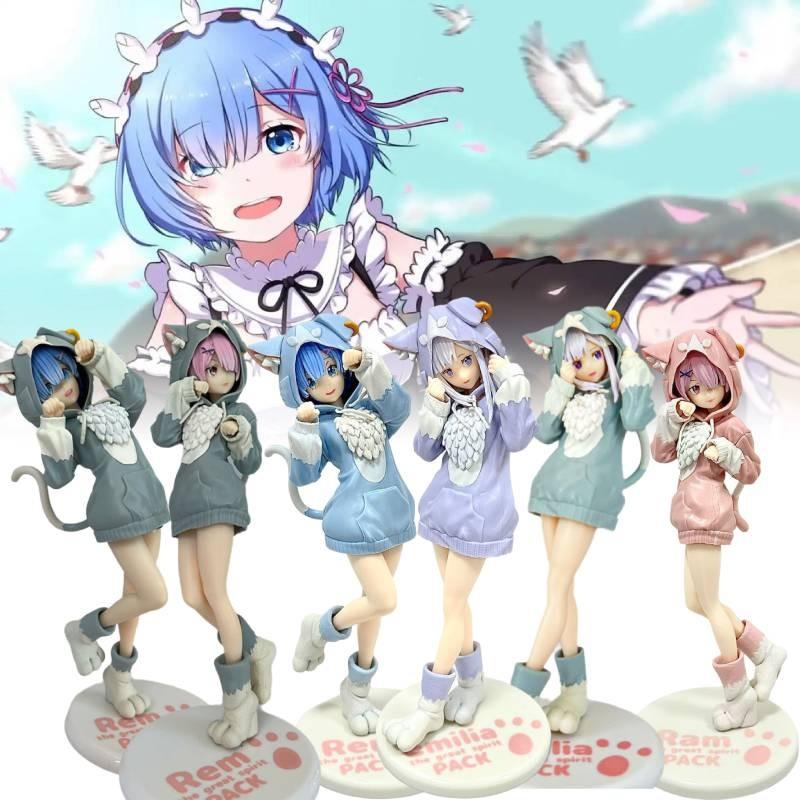 Высококачественный ПВХ Эмилия Рем Рам Фигурки Коллекционный Набор Для Поклонников Rezero