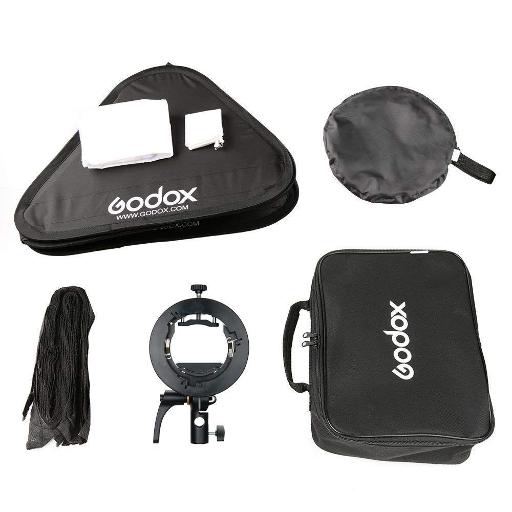 Софтбокс GODOX 60x60 см, складная сотовая сетка с кронштейном S2 Bowens для вспышки GODOX V1 AD400Pro AD200Pro AD200 V860II TT685 TT600 TT350