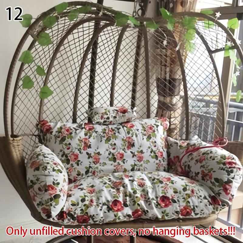 Hanging Chair Egg Chair Swing Cushion Cover Thickened Soft Rebound Breathable Non Deformable Cradle Vine Basket Cover No Padding