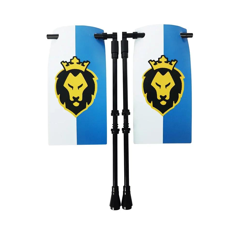 Флаг Строительный блок Средневековые города-государства Военная фигурка Флаг Оружие Древний Священная Римская империя Иерусалим Рыцарь Святого Лазаря Легион Игрушка