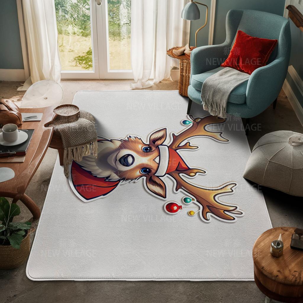 Ковер у входа в дом Домашний коврик у двери Гостиная Ванная Комната Ноги ванная комната Нескользящие коврики с водопоглощением для ванной Счастливого Рождества зима