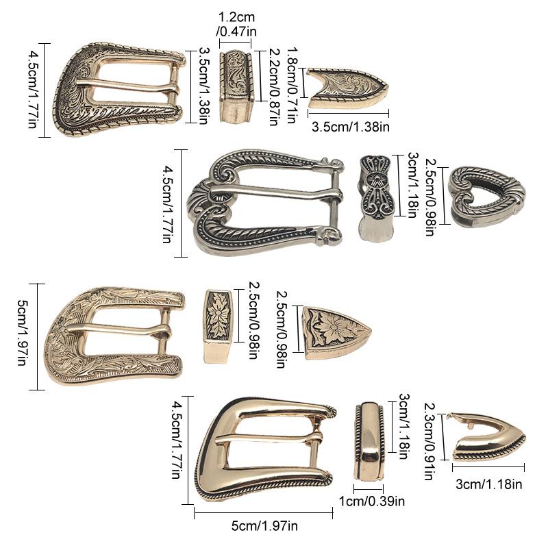 1 комплект запасных частей пряжка для рукоделия для мужчин винтажная пряжка для ремня из сплава рельефная трехкомпонентная булавка