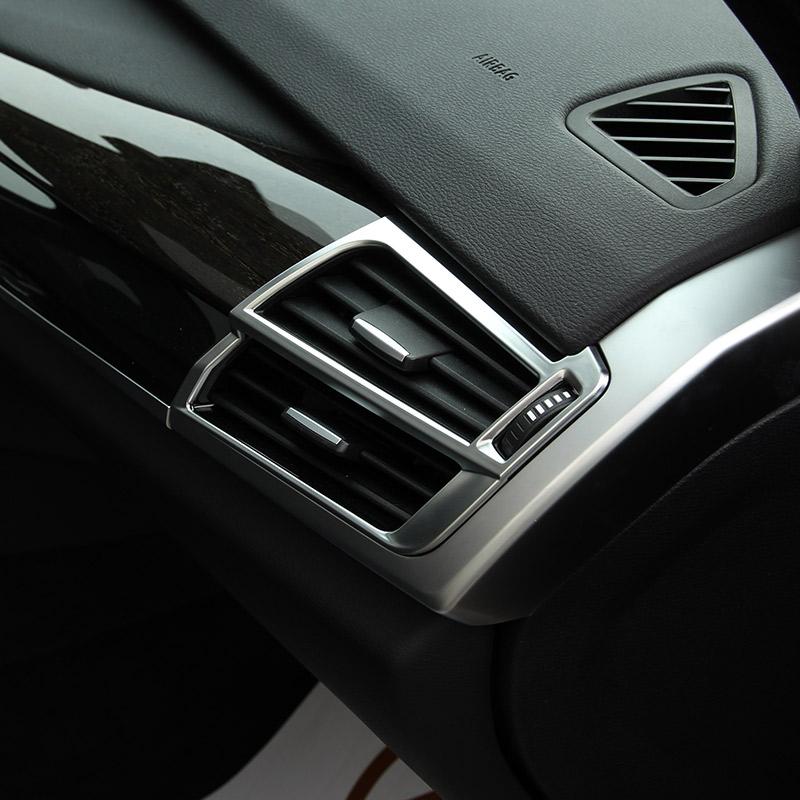 Для BMW X5 f15 X6 F16 2014-2018 ABS хром/углеродное волокно текстура автомобиля Кондиционер Выходное вентиляционное отверстие рамка Наклейка на отделку автомобиля