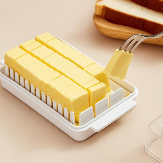 Масленка Держатель для сливочного масла с прозрачной крышкой Блюдо для масла для холодильника Не содержит БФА Подставка для хранения масла для сыра маргарина