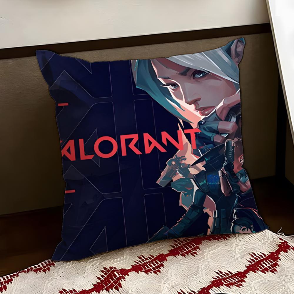 VValorantS Game Cushion Cover Reversible Soft Durable Pillow Cover Home Car MultiScene Use for Daily Comfort