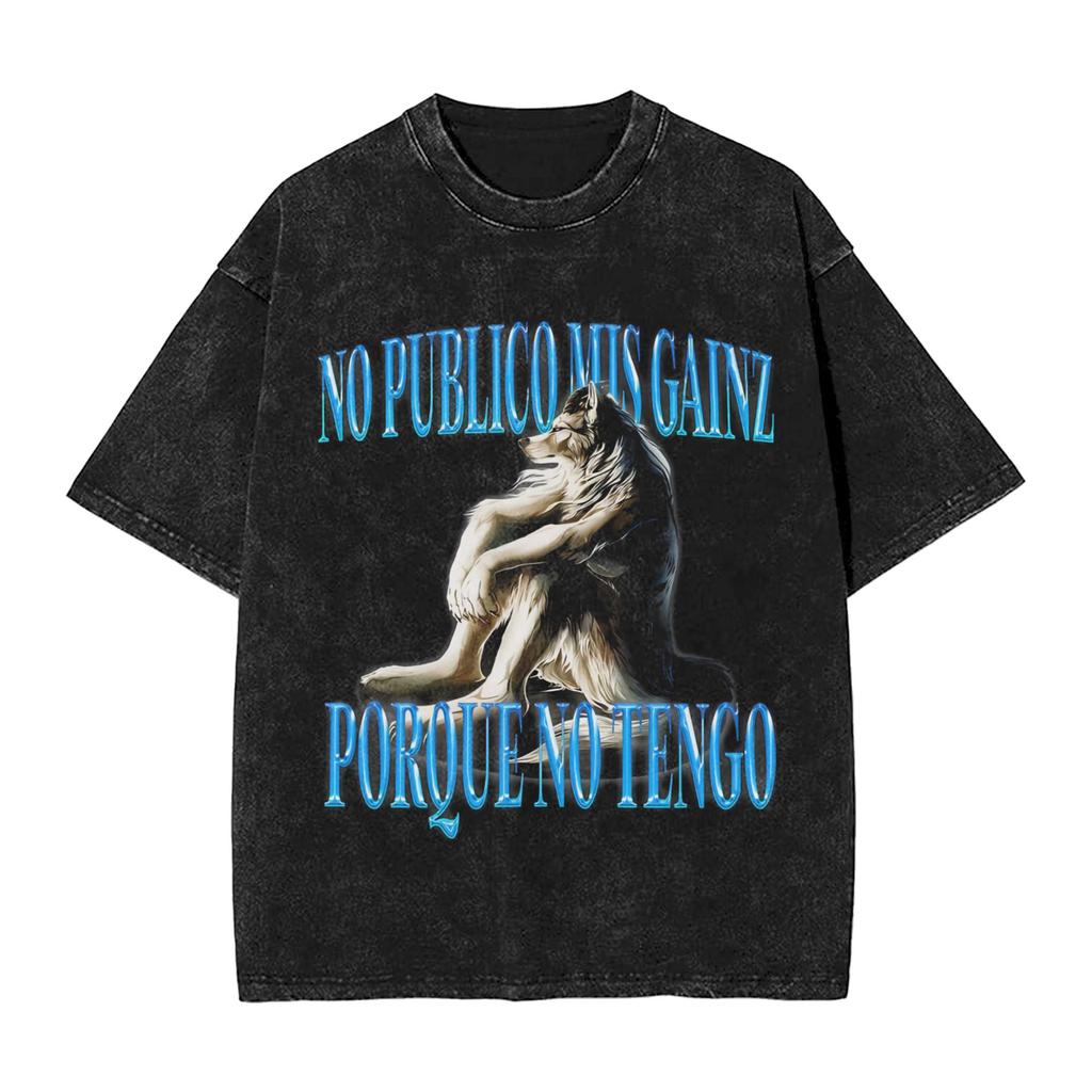 Calacas Chidas Gym Con Frases Sarcasticas Mens T Shirts Washed Funny Skull Fun Tees Short Sleeve Round Neck Tees Pure Cotton