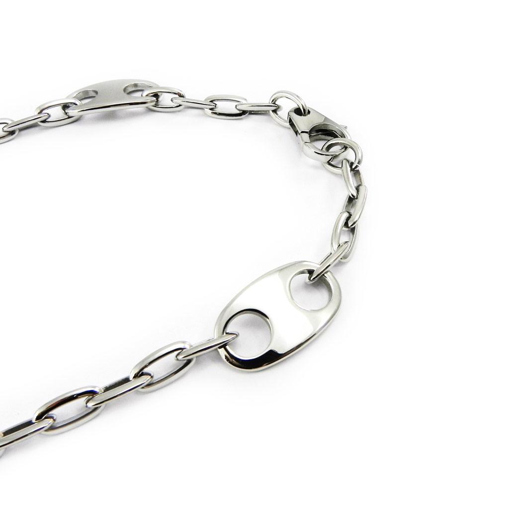 Altesse [I2878] - Серебряное стальное колье «Кофейные зерна»