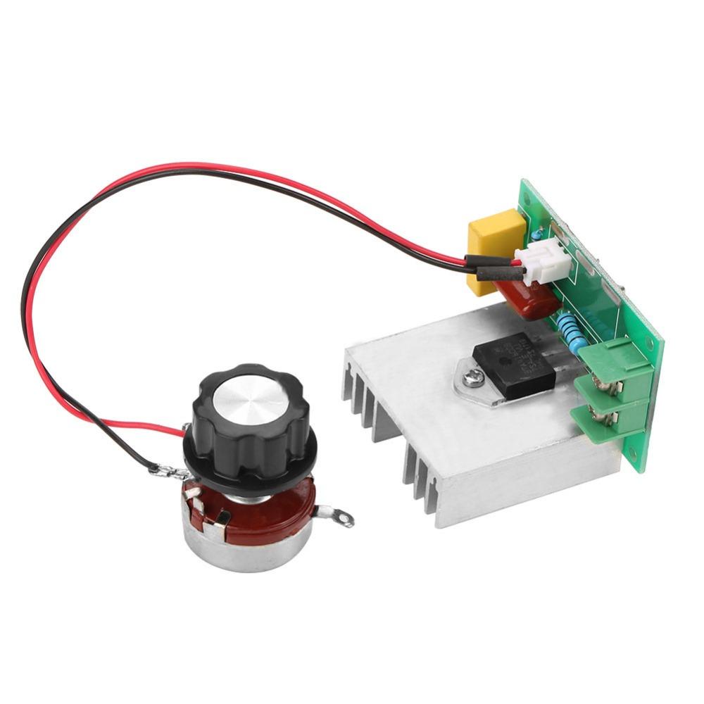 AC 0-220V 4000W Motor Speed Regulator FR-4 Circuit Board 40A AC Motor Speed Controller Adjustable Anti-Spike LED Dimmer