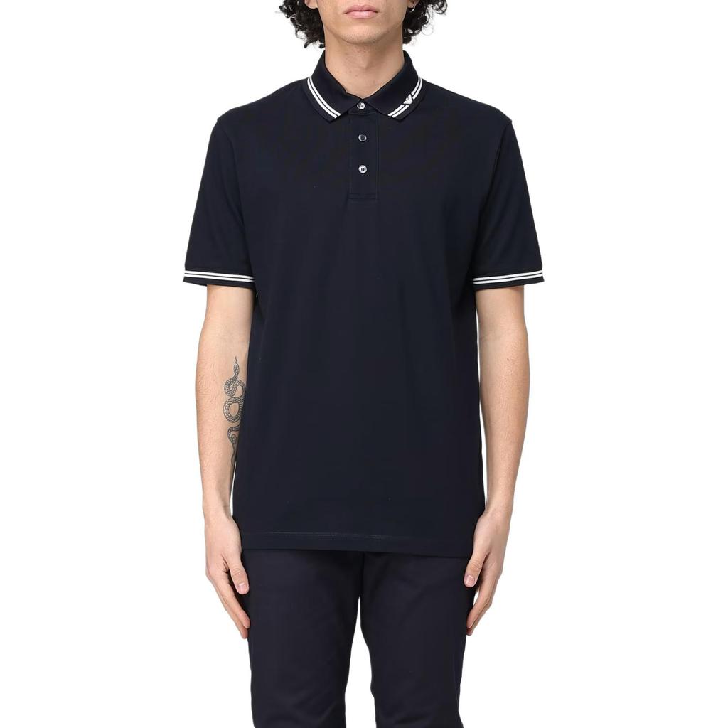 EMPORIO ARMANI Piped Collar Piqué Polo Shirt EM000852-AF12955-FB274