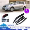 Windows Visor for Toyota Verso AR20 2009~2018 Car Sun Rain Guards Deflector Awning Shelter Sides Vent Smoke Exterior Accessories