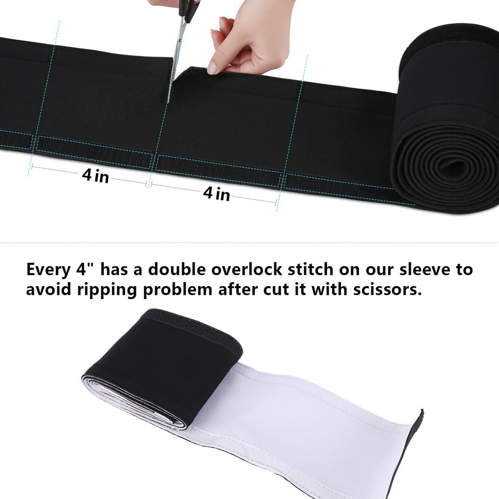 Рукав для укладки кабеля 78 дюймов, гибкий неопреновый регулируемый рукав для шнура, чехол для обертывания, скрытый провод