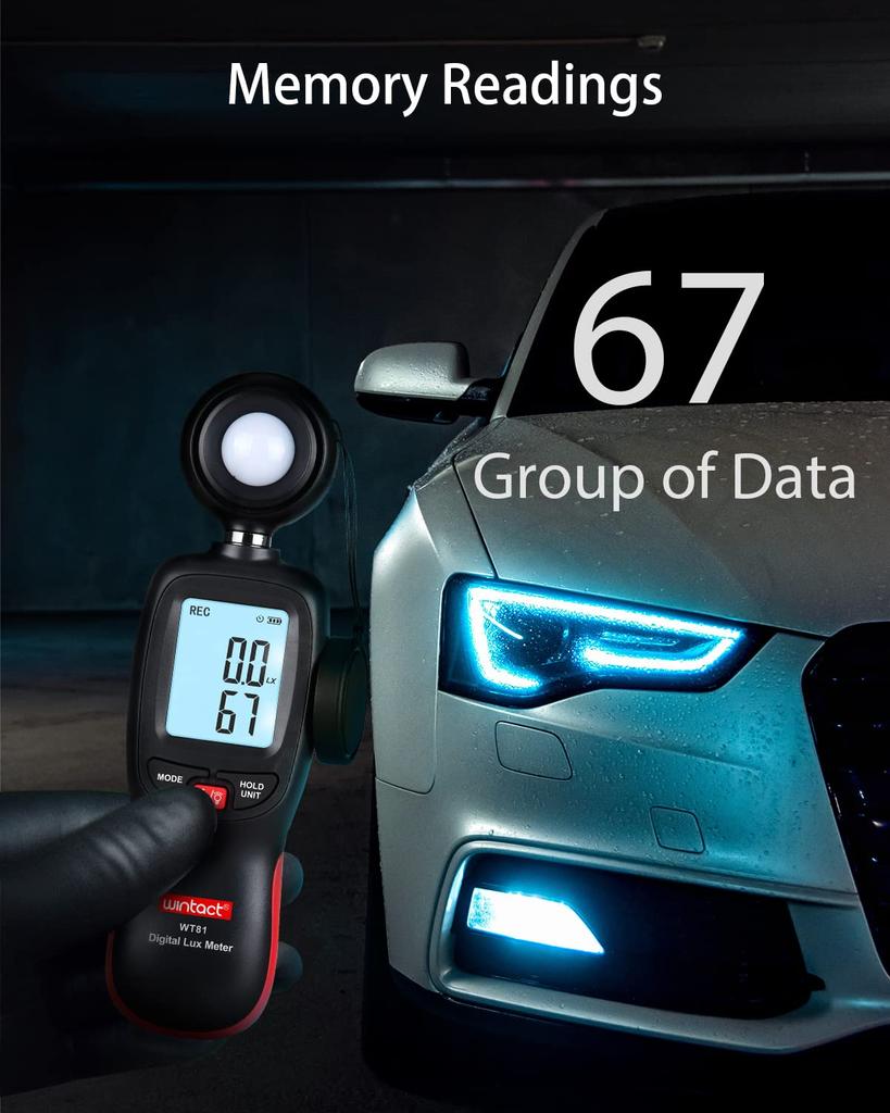 Wintact Digital Illuminance Lux Lux Ambient Temperature for and Home Use Meter, Meter, 200,000 Lumens, Meter, Outdoor, Environmental, Plant,