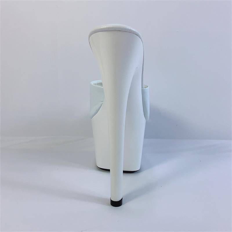 Одно слово с модными сандалиями женские 2025 новые черные туфли на высоком каблуке классные тапочки женская одежда водонепроницаемый стол белый