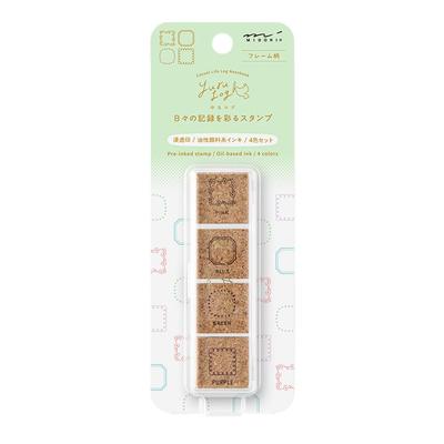 Штамп Midori Yurulog Проникающий штамп Рамочный узор 35614006