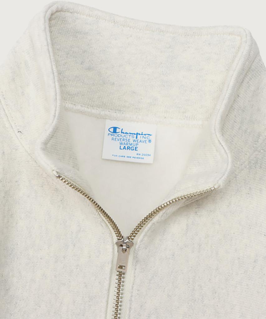 CHAMPION Reverse Weave Blu-Tack Regular Fit Fleece-Lined Half Zip Oatmeal