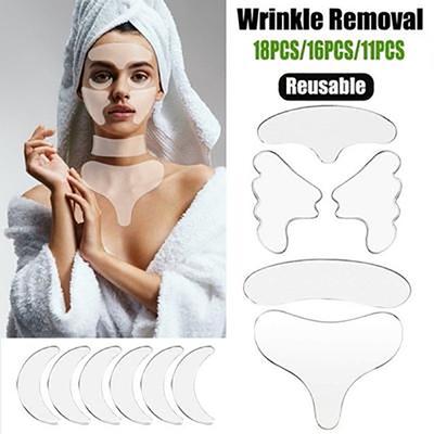 Силиконовые наклейки против морщин на голову с рисунком Набор наклеек на лоб Удаление антивозрастного пластыря Устройство для подтяжки лица Маска Уход за кожей