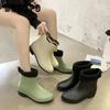 Ladies Rain Boots Short Rain Boots Non-slip Water Boots Female Adult Rubber Shoes Kitchen Work Shoes Waterproof Shoes Mother Shoes