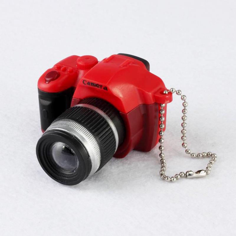 DSLR Camera Keychain with LED Light and Sound - Creative Keyring Pendant Gift