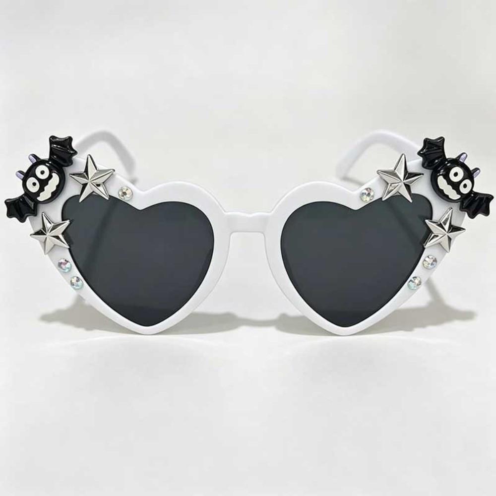 Plastic Halloween Heart Pumpkin Glasses Creative Bat Shaped Sunglasses  Party Wear Additions