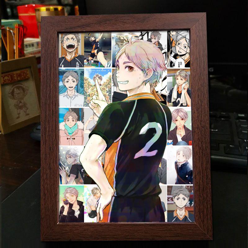 Хайкю!! Украшение фоторамки: Кагеяма Тобио и Хината Шоё - Готовая фоторамка-дисплей в подарок