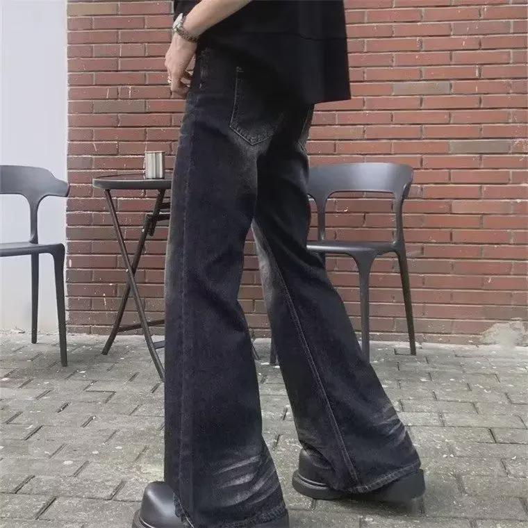 Черные расклешенные джинсы в стиле ретро для мальчиков — повседневные и универсальные (2024)