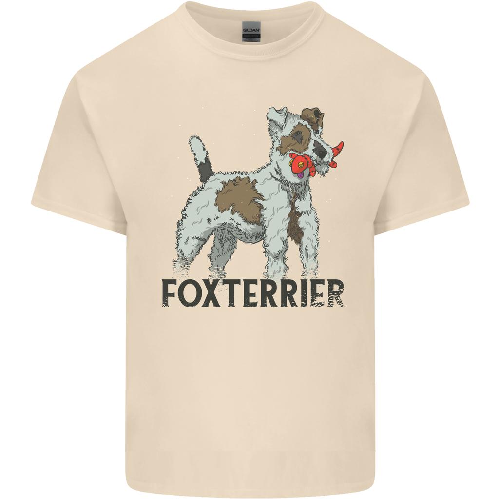 Fox Terrier With a Toy Dog Unisexs Light Cotton TShirt