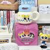 Керамическая кружка Powerpuff Girls с крышкой для подарков на день рождения девочек, практичные сувениры, высокоценные чашки для питья